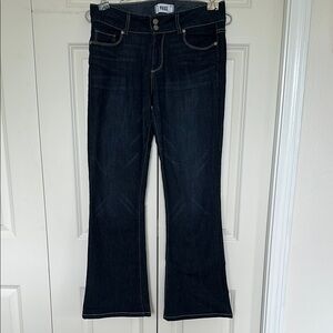 Paige Women's Size 29 Dark Wash Hidden Hills Jeans flare leg double button